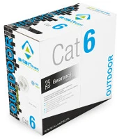 Alantec KIU6OUTZ305 Hálózati kábel fekete 305 m cat6 u/utp (utp) kép