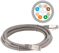 Alantec KKS6SZA5.0 Hálózati kábel szürke 5 m cat6 f/utp (ftp) kép