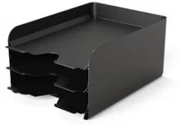 Alba COR_IAL34 Irattálca, fém, 3 részes, fekete kép