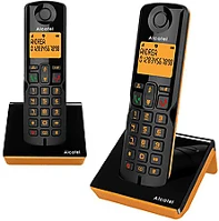 Alcatel S280 DUO S280 duo fekete-narancs dect telefon kép