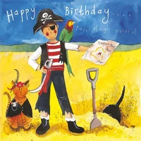 Alex clark AC384 Képeslap  borítékkal, 14x14 cm, kincsvadász hbd kép