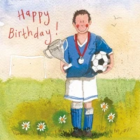 Alex clark AC478 Képeslap  borítékkal, 14x14 cm, foci bajnok hbd kép