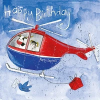 Alex clark AC644 Képeslap  borítékkal, 14x14 cm, helikopter hbd kép