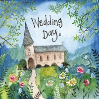 Alex clark AC721 Képeslap  borítékkal, 14x14 cm, templom kép