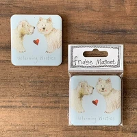 Alex clark FM10 Hűtőmágnes , 6x6 cm, westie kép