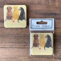 Alex clark FM15 Hűtőmágnes , 6x6 cm, labradorok kép