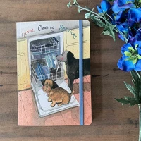 Alex clark LCN15 Füzet , vonalas, 21x15cm, 160 oldal, gumis, kutyák mosogatnak kép