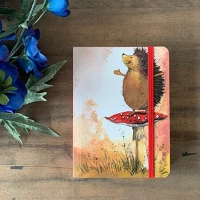 Alex clark SCN27 Jegyzetfüzet , vonalas, 14x10,5cm, 160 oldal, gumis,süni gombán kép