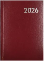 Alisca 23.0332512 Határidőnapló  b/6 napi fehér lapos bordó 2026. kép