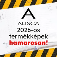 Alisca 23.0332517 Határidőnapló  b/6 napi fehér lapos barna 2026. kép