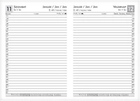 Alisca 23.0332929 Határidőnapló  rebel varrott a/5 napi fehér lapos barna 2026. kép