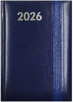 Alisca 23.0333003 Határidőnapló  rebel varrott b/6 napi fehér lapos kék 2026. kép