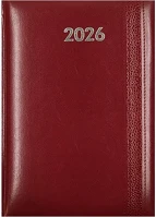 Alisca 23.0333212 Határidőnapló  rebel varrott b/5 heti fehér lapos bordó 2026. kép