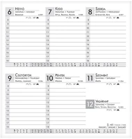 Alisca 250606/PBRIGHT Zsebnaptár  fekvő fehér lapos prémium bright 2026. kép