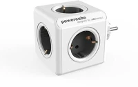 Allocacoc 1202GY/DEOUPC Allocacoc PowerCube Original Elosztó (4 aljzat + 2 USB csatlakozó) - Fehér-szürke kép