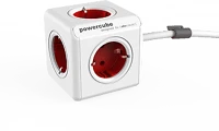 Allocacoc 1300RD/DEEXPC Powercube extended 5 db aljzat 1,5m elosztó fehér-piros kép