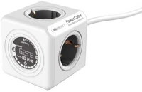 Allocacoc 8910/DEEXMO Powercube extended monitor hálózati elosztó 1.5m fehér-szürke kép