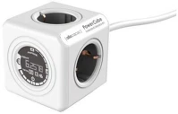 Allocacoc BN1001 / 8910/DEEXMO Powercube extended monitor 1,5m white/grey kép