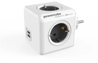Allocacoc COR_ELA1202FSZ elosztó, 4 aljzat, 2 usb csatlakozó, allocacoc 