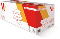 Alpha ALD092523V-EF V hajtogatott kéztörlő 2 rétegű, fehér, 25x23cm, 100% cellulóz, 10x220 lap/karton, 54karton/raklap kép