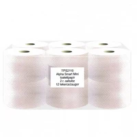 Alpha TPS2110 Toalettpapír 2 rétegű közületi átmérő: 14 cm 100 % cellulóz laponkénti adagolású 12 tekercs/karton hófehér kép