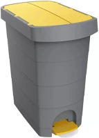 Alpha UP232BSARGA Szemetes kuka pedálos műanyag 60 literes pelikán slim eco antracit színű kép