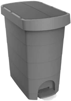 Alpha UP243B Szemetes kuka pedálos műanyag 60 literes pelikán slim eco antracit színű kép