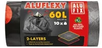 Alufix 12.01709 Szemeteszsák  60l aluflexy húzófüles 2 rétegű 10 darabos kép