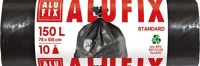 Alufix 150 L Szemeteszsák, 150 l, 10 db, 80x105 cm, 35 µ, fekete kép