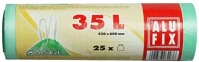 Alufix COR_KHT180 Szemeteszsák, zárószalagos, 35 l, 25 db, 53x60 cm, 15 µ, zöld kép