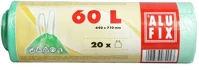 Alufix COR_KHT181 Szemeteszsák, zárószalagos, 60 l, 20 db, 64x71 cm, 16 µ, zöld kép