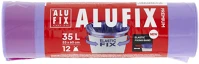 Alufix MSEB3512UNI Szemeteszsák  35l prémium elastic fix zárószalaggal lila 12 darabos kép