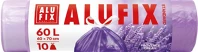 Alufix MSZH6010VIOLA Szemeteszsák, zárószalagos, 60 l, 10 db, 60x70 cm, 15 µ, levendula kép