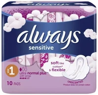 Always C02132 Egészségügyi betét  sensitive ultra normál plus 10 darabos kép