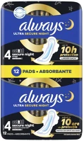 Always C46163 Egészségügyi betét  sensitive ultra extra night duo 12 darabos kép