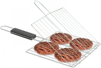 Fa 56300D Grill hamburger sütő rács - króm bevonattal,  nyéllel - 38 x 22 cm () kép