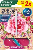 Ambi pur 2X45G Rose & lily aktív wc illatosító 2x45g kép