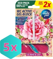 Ambi pur DA503XSZWYK8435495838500 Rose & lily aktív wc illatosító 2x45g karton - 5 db kép