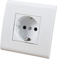 Anco 321099 Evian 1-es fehér földelt dugalj kép