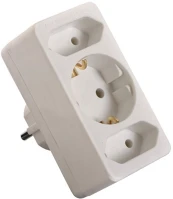 Anco 321179 1 földelt + 2 euro 2,5a 250v fehér 3-as elosztó kép