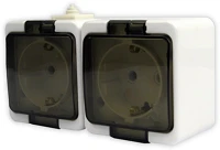 Anco 321346 Junior átlátszó csapófedeles ip44 fehér 2-es földelt dugaszolóaljzat kép