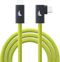 Angelbird UC3SFRAL450 Cable i usb-c 3.2 i solid flex tether cable right-angle i lime i 4,5 m kép