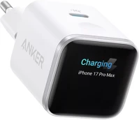 Anker eufy 45W, 3A, FEHÉR Nano display usb-c hálózati töltő adapter kijelzővel, 45w, 3a, fehér kép