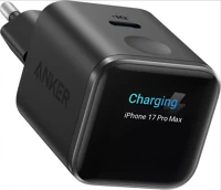 Anker eufy 45W, 3A, FEKETE Nano display usb-c hálózati töltő adapter kijelzővel, 45w, 3a, fekete kép