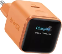 Anker eufy 45W, 3A, NARANCS Nano display usb-c hálózati töltő adapter kijelzővel, 45w, 3a, narancs kép