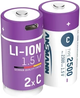 Ansmann 1313-0004 Li-ion baby akkumulátor 2500mah usb-c 2db/csomag kép