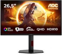 Aoc 400CD/M2, 0,03MS gaming oled 240hz monitor 26,5