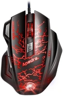 Apedra 6920919256081 Egér optikai vezetékes imice a7  fekete-piros kép