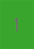 Apli 02881 Etikett, 210x297 mm, színes, neon zöld, 20 etikett/csomag kép