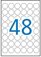 Apli 15092 etikett, 30 mm kör, poliészter, időjárásálló, fehér, apli, 960 kép